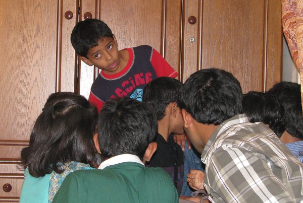 Children Playing And Whispering